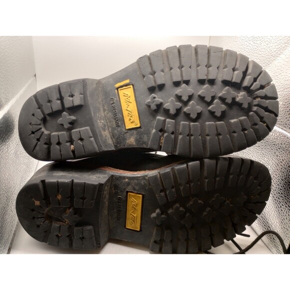 Vintage 1964 Black Leather Men’s Size 11" 11.5" Num Tec Soles Removeable Flap - Picture 7 of 10